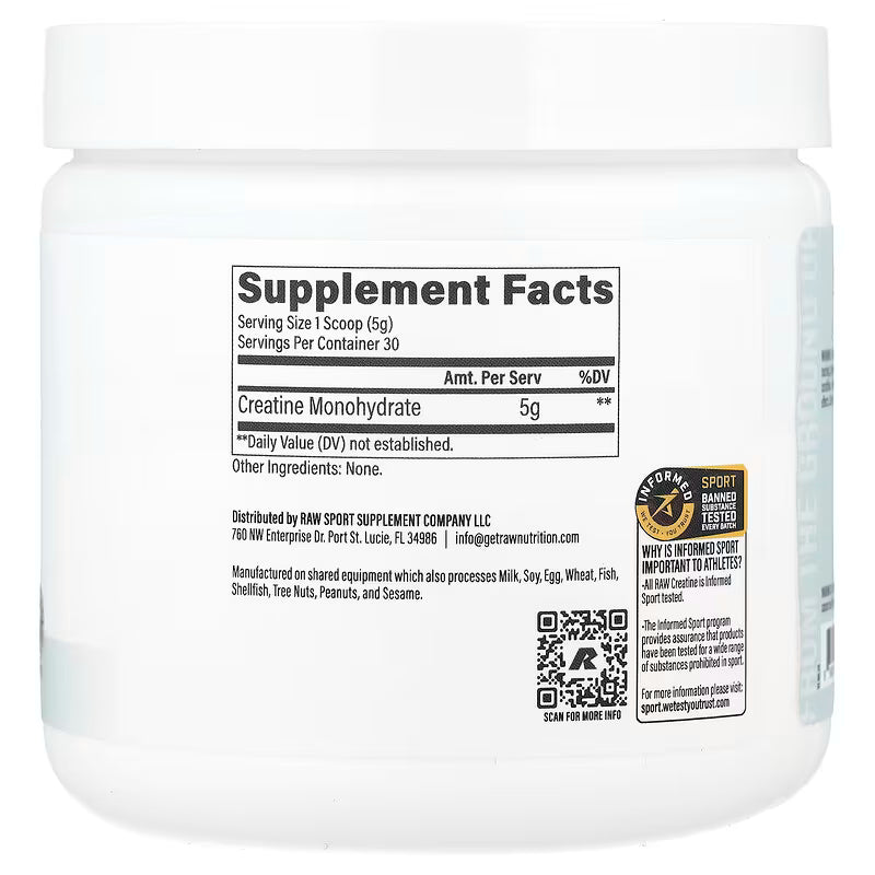Raw Nutrition, Creatina Monohidratada Sin sabor