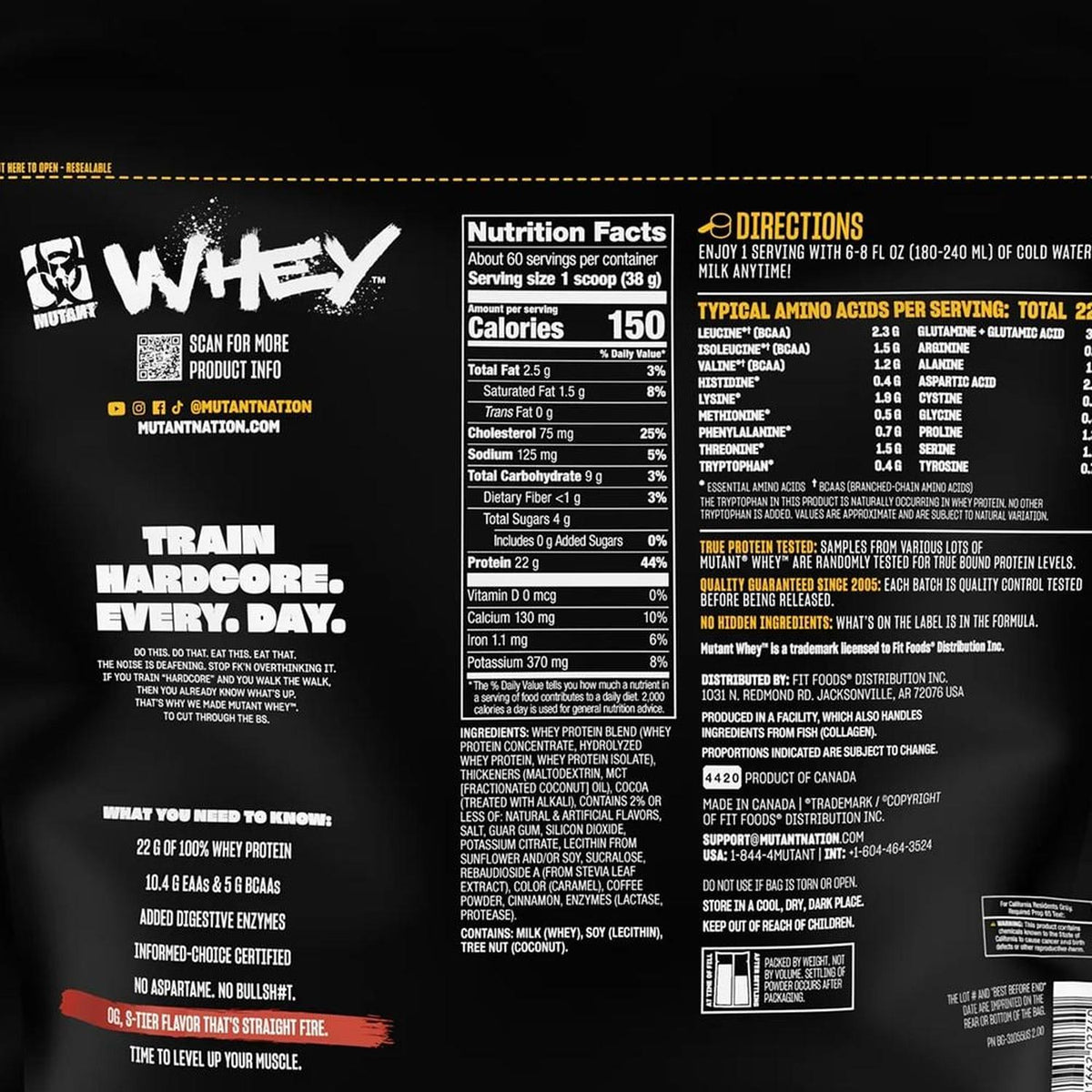 Proteína Mutant Whey 5 Lbs Sabor Cookies And Cream