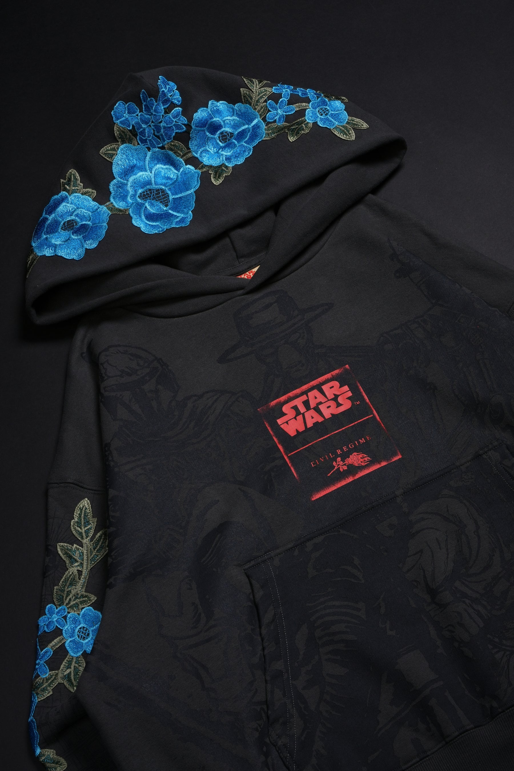 Hoodie Dirty Money Rose Forever in Vintage Ashes -STAR WARS