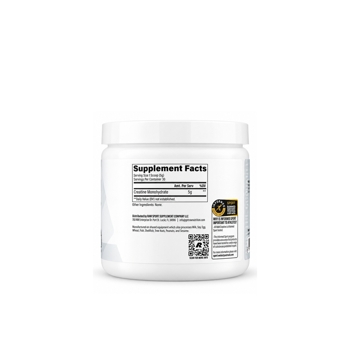 Raw Nutrition, Creatina Monohidratada Sin sabor