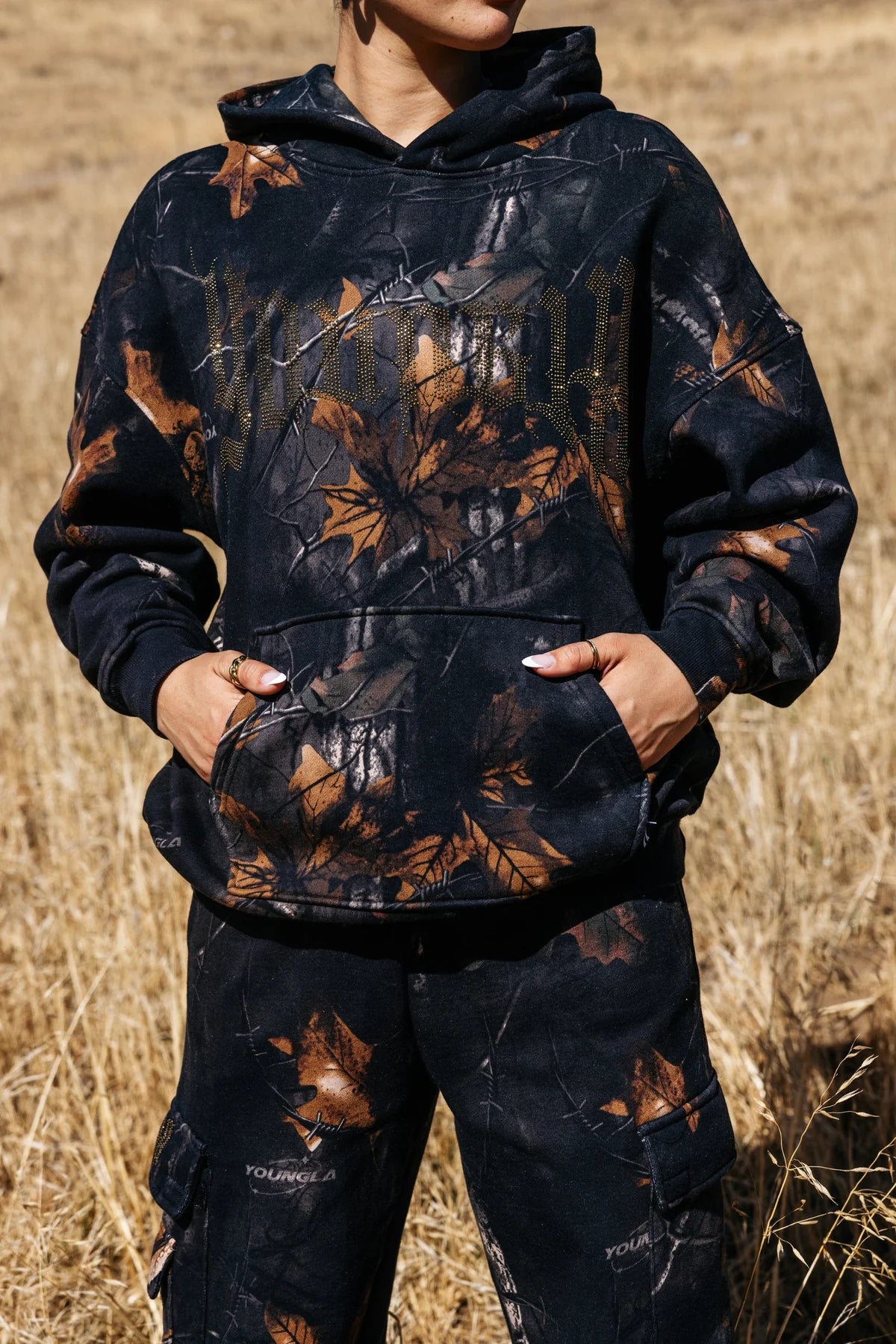 W5168 - Camo Bling Hoodie